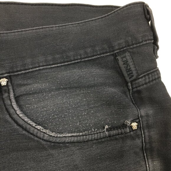 VERSACE Jeans Couture Italy Gray Logo Hardware 5 Pocket Logo Hardware - Picture 14 of 16